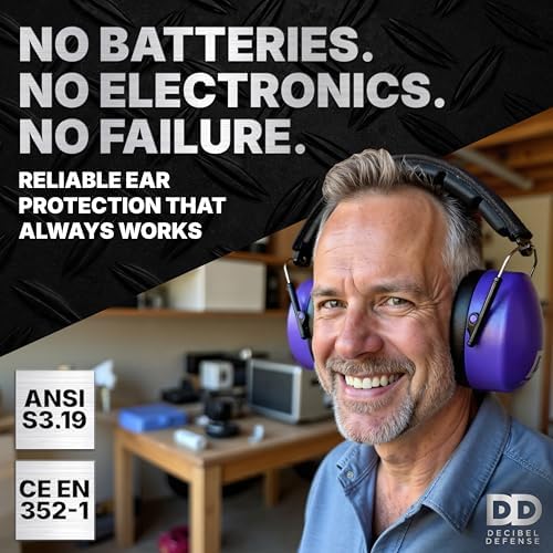 DECIBEL DEFENSE Ear Protection, 37 dB NRR Ear Muffs (PURPLE/INDIGO) - Image 5