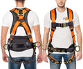 Palmer Safety Hammerhead 5pt Safety Harness Back Padded, QCB Chest, Tongue Buckel Legs Straps, Back & Side D-Rings by ATERET