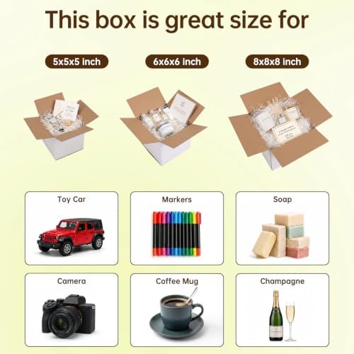 Assorted Shipping Boxes 8X8X8 & 6X6X6 & 5X5X5 Pack of 30, Small shipping box White, 10 PCS Each Corrugated Cardboard Box for Packaging Small Business, Mailing - Image 4