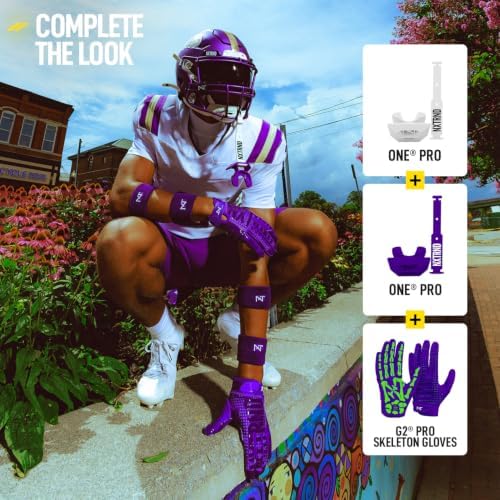 Nxtrnd One Pro Football Mouth Guard, Interchangeable Strap, Fits Adult & Youth (Purple) - Image 6