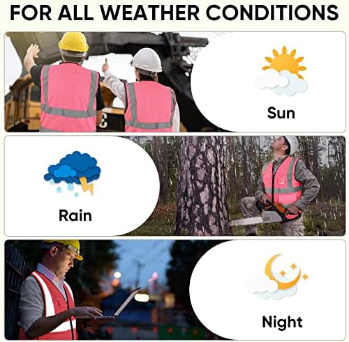 TICONN High Visibility Reflective Safety Vest for Men & Women, ANSI Class 2 - Image 5