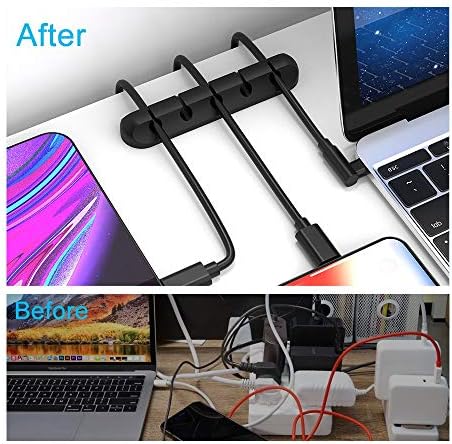 INCHOR Cord Organizer for Desk, Cable Organizer Cable Clips Holder Black - Image 2