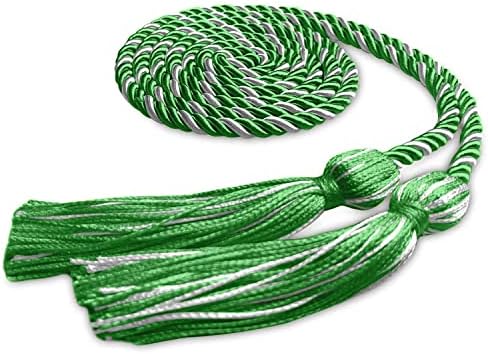 Endea Graduation Single Honor Cord Two-Color (Green/White) by EndeaGraduation