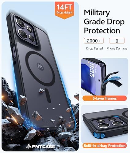 FNTCASE for Motorola Moto G Power 2026/2025 Case, Screen Protector, Black - Image 6