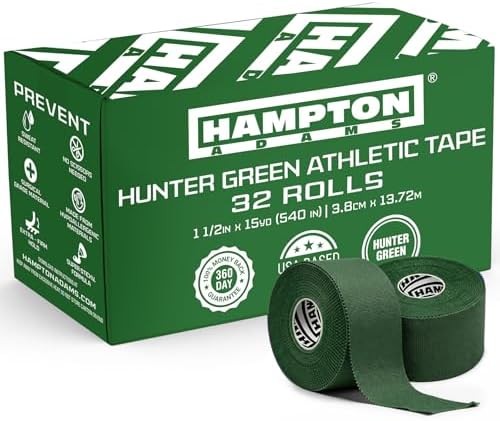 Hampton Adams Athletic Tape Multi Pack, Sports Medical Grade, Easy Tear by Hampton+Adams