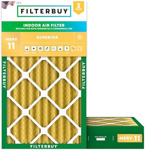 Filterbuy 14x25x4 Air Filter MERV 11 Pet & Allergy Defense (2-Pack) by Filterbuy