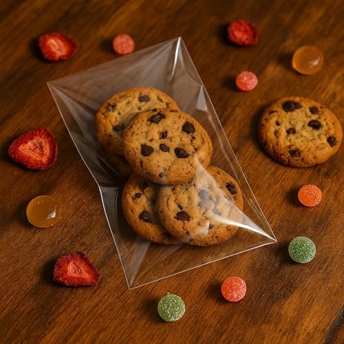 Morepack 4x9 In Cookie Bags Clear Self Sealing Cellophane Treat Bags 200Pcs - Image 5