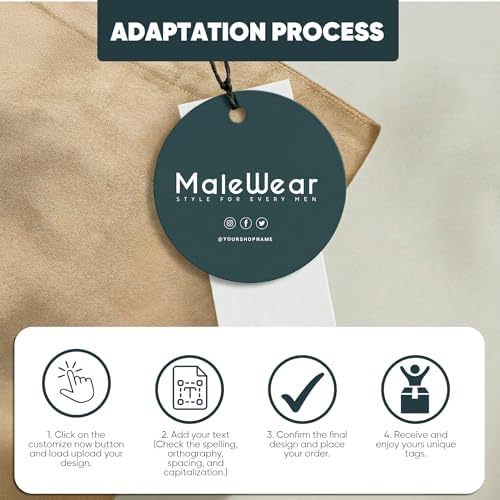 Personalized HangTags for Business - Custom Tags with Logo & Text - Customized Hang Tags for Handmade Items Wedding Business Use Clothing Tag Price Tag Jewelry Labels - Image 5