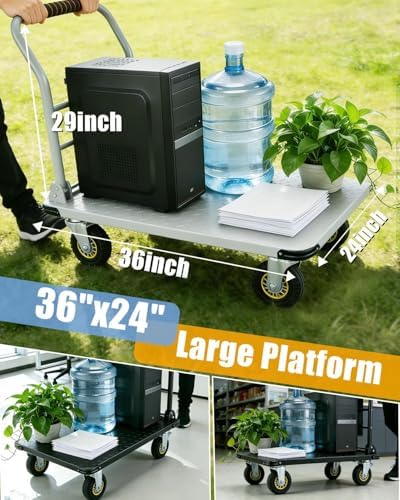 Garvee 1800LBS Platform Truck Cart, 36 "x24 Flatbed Cart - Image 7