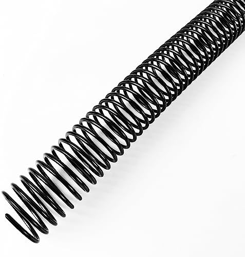 Binditek Plastic Spiral Binding Coils, 30 mm, 4:1 Pitch, Black, 50 Pack by Binditek