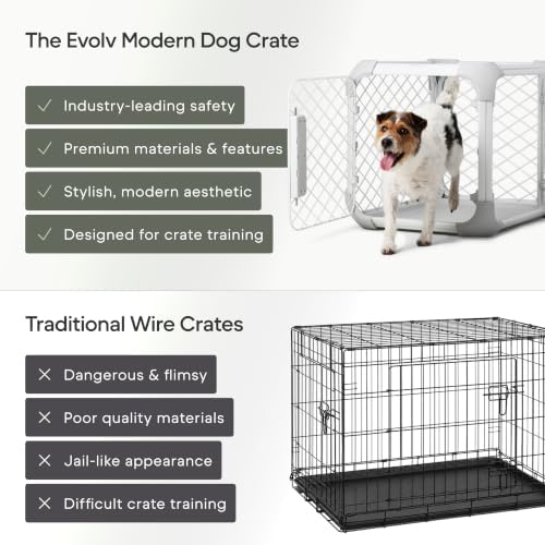 Diggs Evolv Modular Dog Crate for Dogs Up to 16" Tall, Ash, Small - Image 4