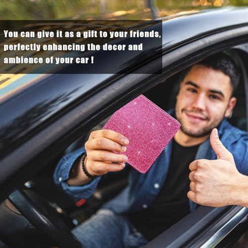 Ziciner Car Registration and Insurance Holder, Auto Card Document Glove Box Organizer with Magnetic Closure, Universal Vehicle Interior Accessories for Cars SUVs (Red-Small) - Image 6