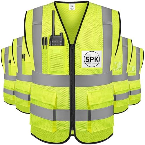 TICONN High Visibility Reflective Safety Vest for Men & Women, ANSI Class 2 by TICONN
