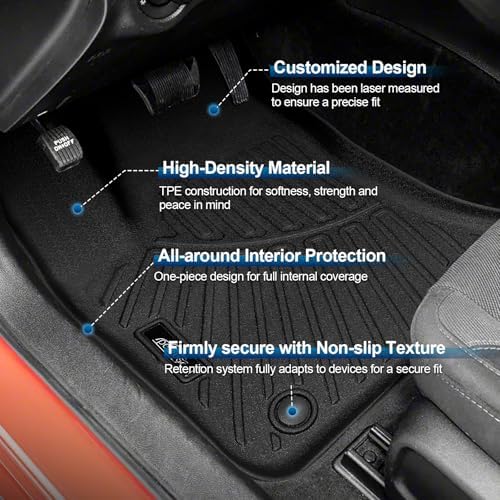 Peleus Floor Mats for Dodge Charger RWD 2011-2023 & Chrysler 300 RWD,TPE All Weather Protection 2 Rows Car Floor Liners with Cargo Liner Dodge Charger RWD Trunk Mat+Floor Mats - Image 2