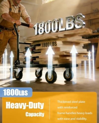 Garvee 1800LBS Platform Truck Cart, 36 "x24 Flatbed Cart - Image 2