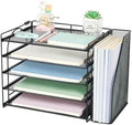 AUPSEN Desk Organizers and Accessories, 5-Tier Desktop Paper File Organizer with Removable File Holder, Desk Accessories & Workspace Organization for Home Office Supplies (Black) by AUPSEN