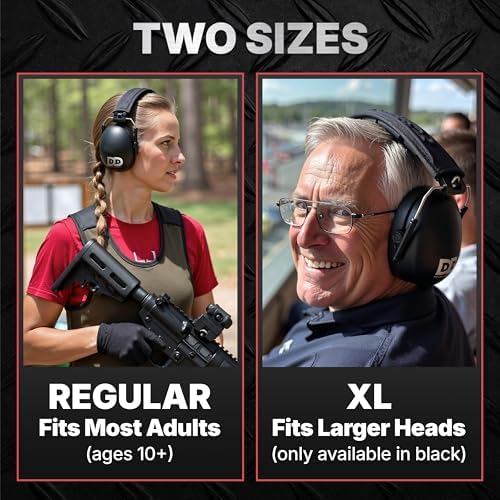 DECIBEL DEFENSE Ear Protection, 37 dB NRR Ear Muffs (BLACK) - Image 3