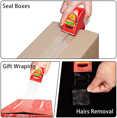 Packing Tape with Dispenser, Noiseless Packaging Tape for Shipping Moving - Image 4