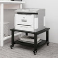 Natwind 2 Tier Laser Printer Stand,20''x20'' Under Desk Printer Cart, Black by Natwind
