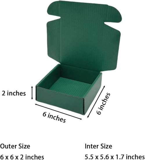 15 Pcs 6 x 6 x 2 inches Corrugated Cardboard Gift Boxes Recyclable Shipping - Image 2