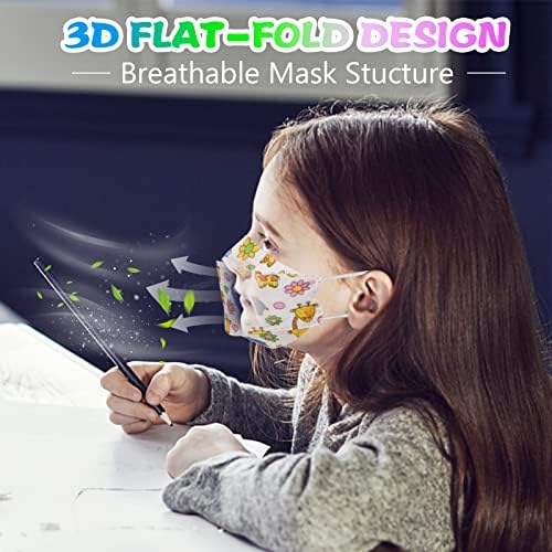 60PCS KF94 Kids Disposable Face Mask, Disposable Individually Packaged Masks, Fish Mouth Type 4-Ply Breathable Mask (Kids) - Image 3