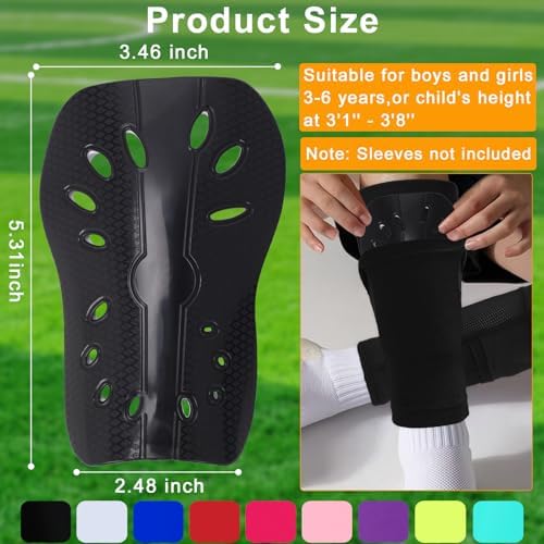 2 Pairs Shin Guards Soccer for Kids,Shin Pads Extra Lightweight Breathable Slide in Shin Guard for Football Training Match Outdoor Activities Protective Slip-in Shin Guards for Boys Girls - Image 2