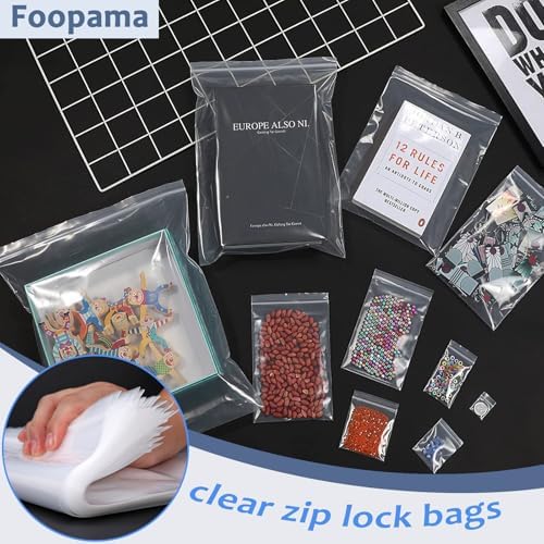 200 PCS 2"x 3"Thick 5 Mil Reclosable Small Clear Zip Poly Lock Plastic Bags - Image 2