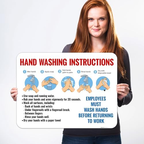 Employees Wash Hands Before Returning to Work Sign, - Image 2