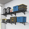 Jusgym 4 Pack Garage Wall Shelving, 1.5x4ft, 1400LBS Integrated Shelves by Jusgym