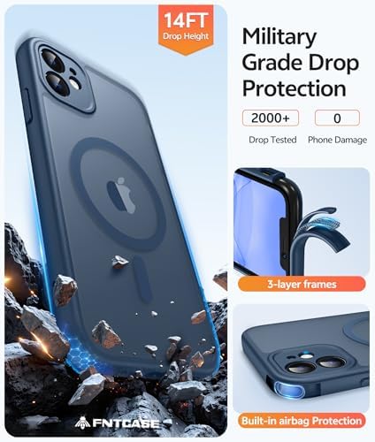 FNTCASE for iPhone 11 Phone Case, Fit for Magsafe, Full Camera Protection - Image 4