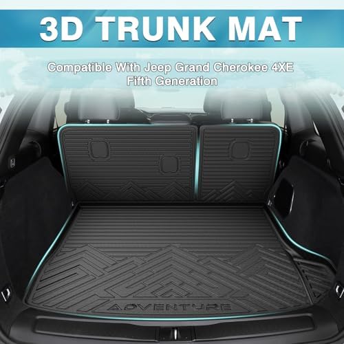 Mixsuper Cargo Liner for Jeep Grand Cherokee 2022-2026 (Not for Grand Cherokee L/WK), All Weather TPE Trunk Cargo Mat with Backrest Protectors Compatible with Grand Cherokee & 4xe - Image 2
