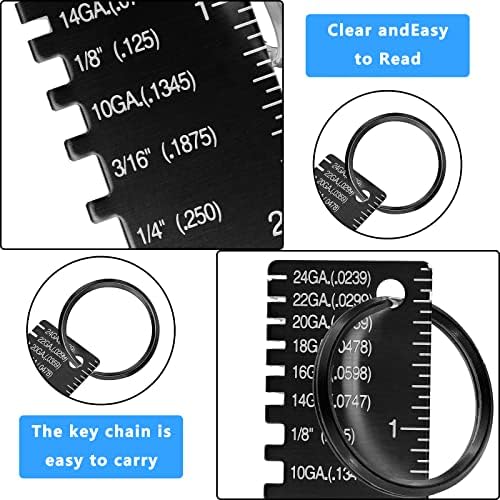 Xuhal Double Sided Wire Metal Sheet Thickness Gauge, 4 Pieces, Black - Image 3