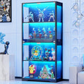 BROTTAR Display Cabinet with Glass Doors, 4-Tier Display Case, Black by BROTTAR