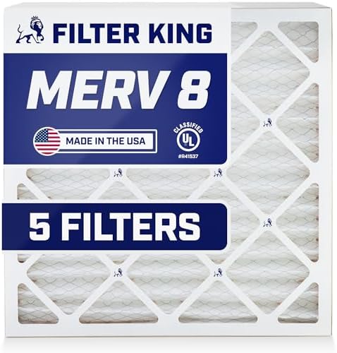 Filter King 30x32x2 Air Filter | 5-PACK | MERV 8 HVAC Pleated A/C Furnace Filters | MADE IN USA | Actual Size: 29.5 x 31.5 x 1.75" by FilterKing