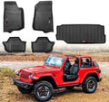 All Weather Floor Mats and Cargo Liner for 2018-2025 2026 Jeep Wrangler JL 2 Door Accessories TPE Rubber Mat Black (for 2018-2026 Jeep Wrangler JL 2 Door) by Wqyimat