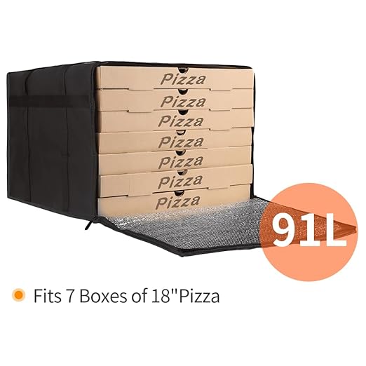 Bodaon Insulated Pizza Delivery Bags, Pizza Pack, Pizza Hot Warmer Carrier - Image 5