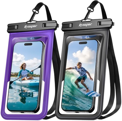 Rynapac Waterproof Phone Pouch 2 Pack, Waterproof Phone Case, [Up to 8.5''] by Rynapac