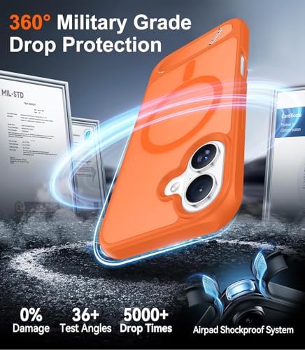 Temdan Magnetic Compatible with iPhone 16 Case, [Built-in Invisible Kickstand][Compatible with MagSafe][Military Grade Shockproof] Slim Translucent Matte Phone Case for iPhone 16 6.1" - Image 5