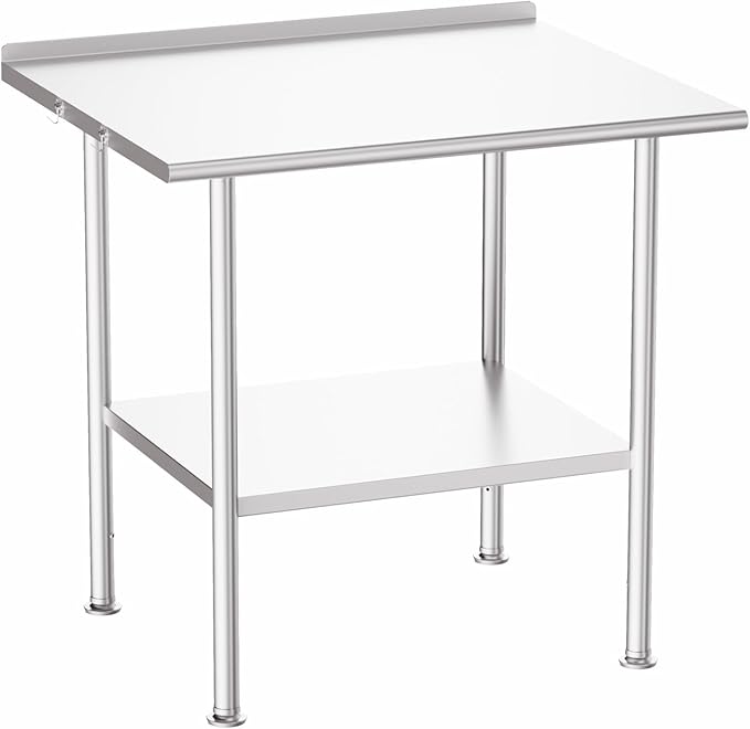 All-Stainless Steel Prep Table, 30 X 36 Inch, by Atelicf
