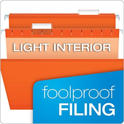 Pendaflex Reinforced Hanging File Folders, Letter Size, Orange, 1/5 Cut, 25/BX (4152 1/5 ORA) (Pack of 10) - Image 7