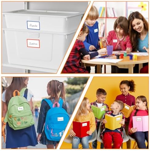 Utron 500Pcs Name Labels, 3.5x2.25 inch Blank Nametags, Sticky Name Tags for Whiteboards Locker Fridge School Office Home 10 Colors - Image 6