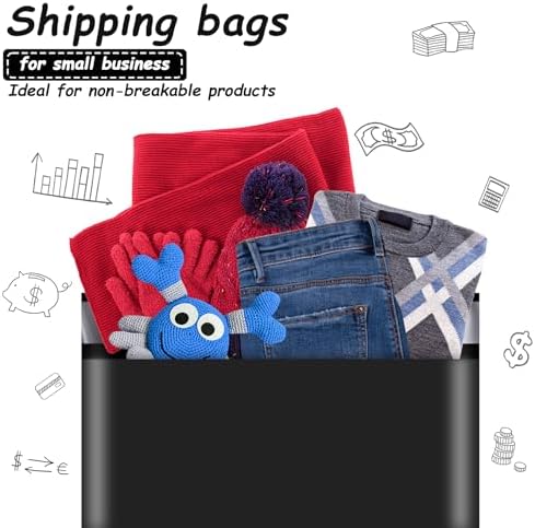 JinRuiKJ Poly Mailers 10x13 Inch, 200 Pcs Shipping Bags, Black - Image 6
