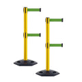 Crowd Control Warehouse CCW Set of 2 Retractable Dual Belt Stanchion Safety by Crowd+Control+Warehouse