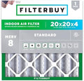 Filterbuy 20x20x4 Air Filter MERV 8 Dust & Allergy Defense (1-Pack) by Filterbuy