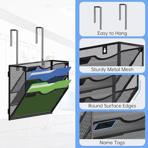Kuntine.B Wall File Organizer Office Hanging Magazine Holder Wall File Organizer for Office Home - Image 3