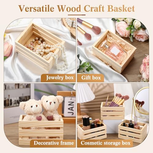 Roowest 12 Pcs Halloween Small Wood Crate 6 5 "Unfinished Wooden Crate Bulk - Image 6