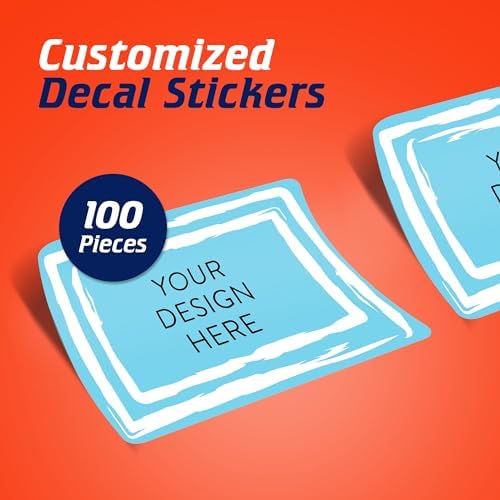 Custom Vinyl Stickers Your Image, Text, Design, Logo. Waterproof Personalized Business Labels Packaging, Bottles, Jars, Candles, Handmade. Dishwasher Safe, UV Protected, 30+ Designs Swirls, 6x4 - Image 2