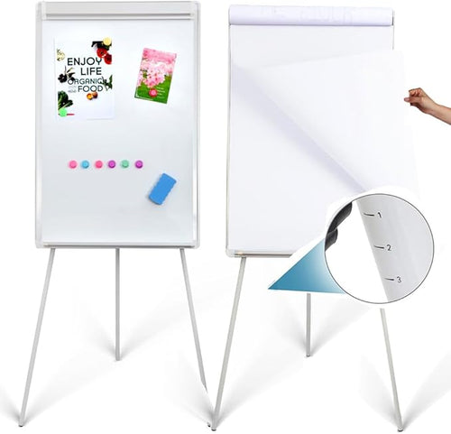 2-Pack Magnetic Dry Erase Easel Set – 36" x 24" Adjustable Height Whiteboard by DexBoard