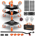 MYUEA Furniture Dolly 5 Wheels Heavy Duty with Removable Side Guards,3307 Lbs Capacity,360° Rotating Wheels & Side Brake,Furniture Movers Lifter Tool with Wheels for Appliances,Sofas,Beds,Pianos by MYUEA