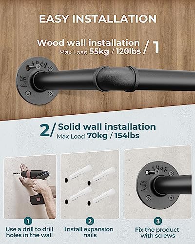 OROPY 65.7" Heavy Duty Industrial Pipe Clothes Rack for Hanging Clothes 2PK - Image 2